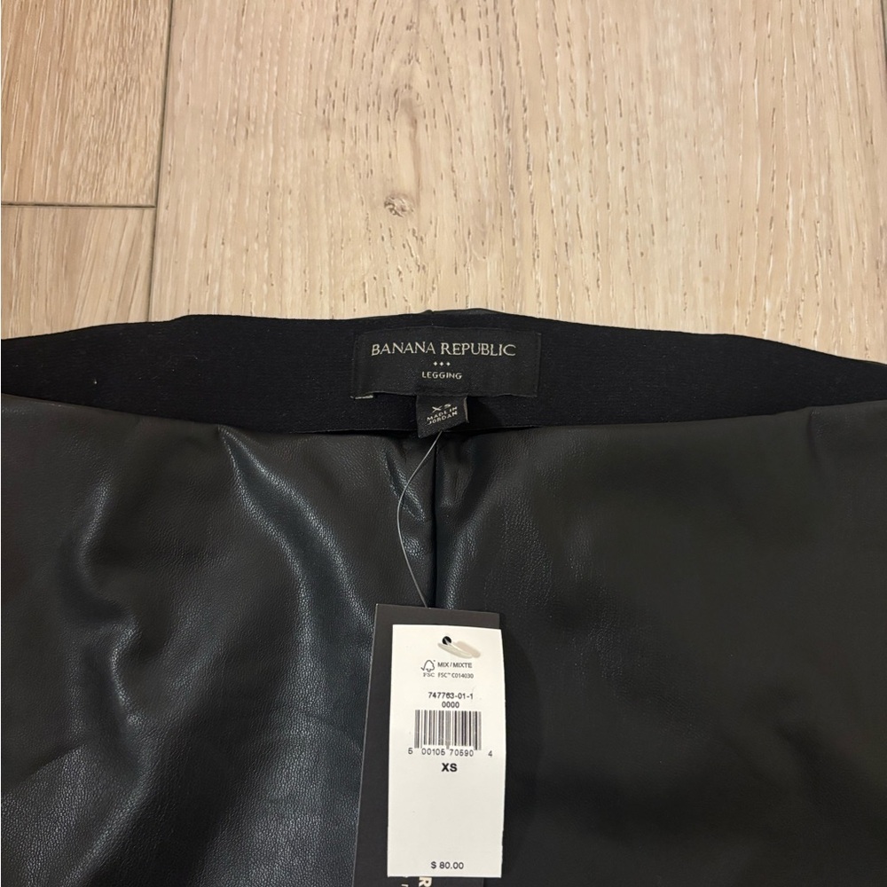 Banana Republic Black Faux Leather Leggings